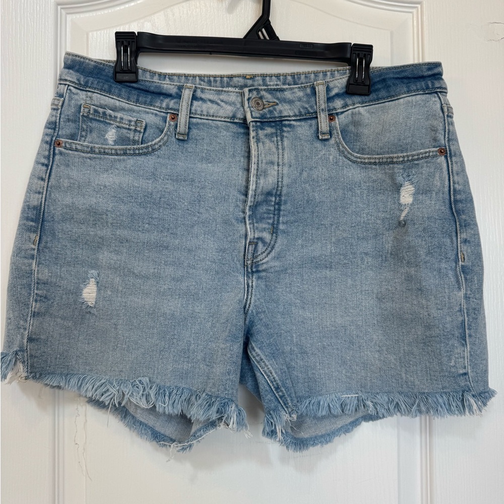 Old Navy Light Blue Distressed Jean Shorts